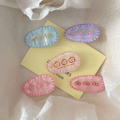 水果橢圓簡約髮夾－商品主圖｜https://igowo.tw/