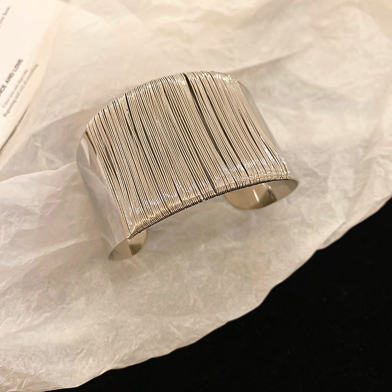 歐美跨境冷淡風麻花手鐲簡約高級感氣質手環輕奢時尚閨蜜手飾批發