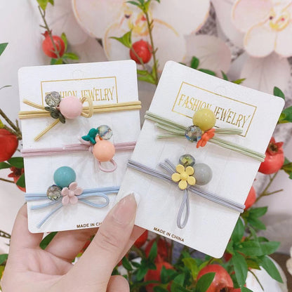 水晶花朵簡約髮圈－商品主圖｜https://igowo.tw/