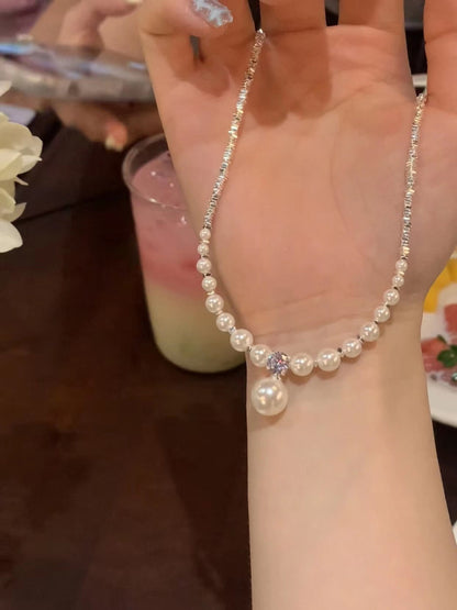 金色魚尾流蘇電鍍項鍊－25#項鍊-銀色款細節｜https://igowo.tw/