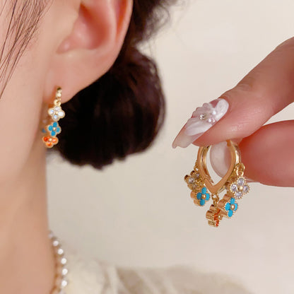 彩色鋯石流蘇耳扣－商品主圖｜https://igowo.tw/