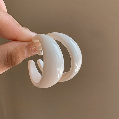 壓克力C形復古耳環
