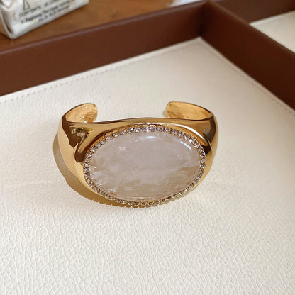 歐美跨境鑲鉆石頭手鐲戒指項圈中古vintage首飾套裝輕奢小眾飾品