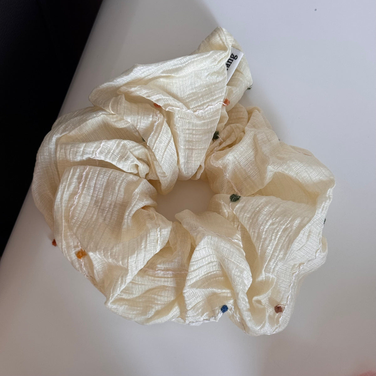 彩色波點大腸圈髮圈