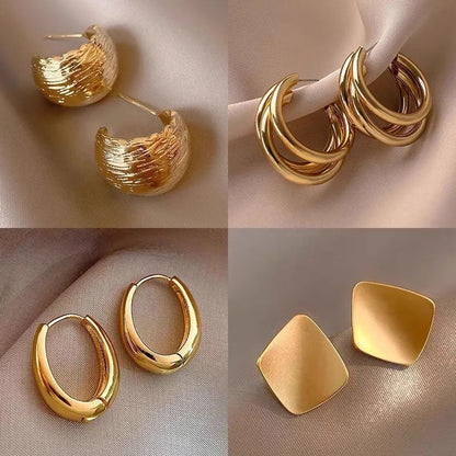 金屬簡約耳環－商品主圖｜https://igowo.tw/