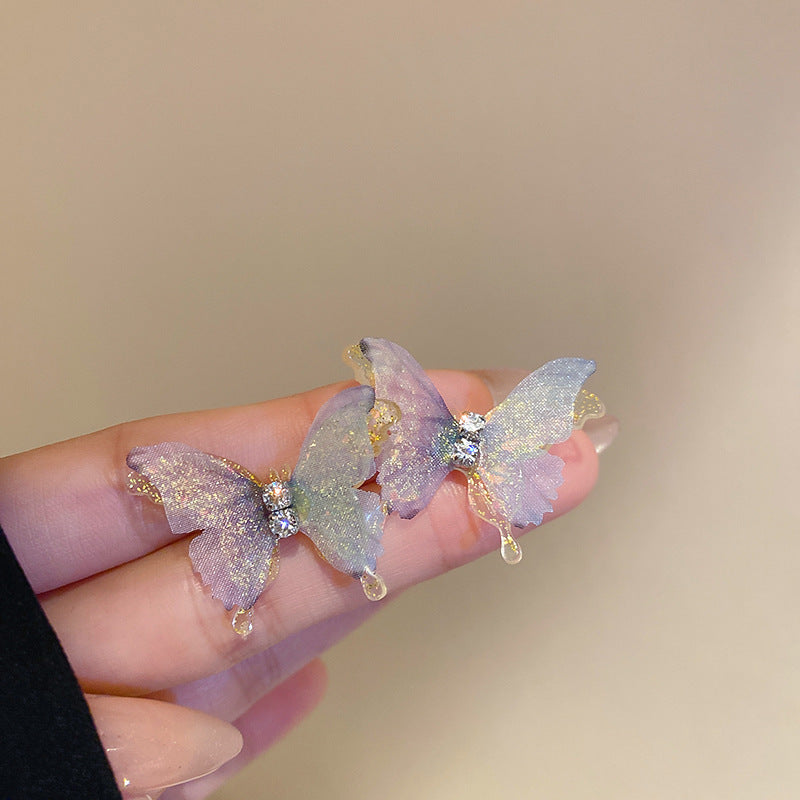 銀針超仙花朵流蘇耳釘小清新甜美ins耳環時尚個性高級感耳飾批發