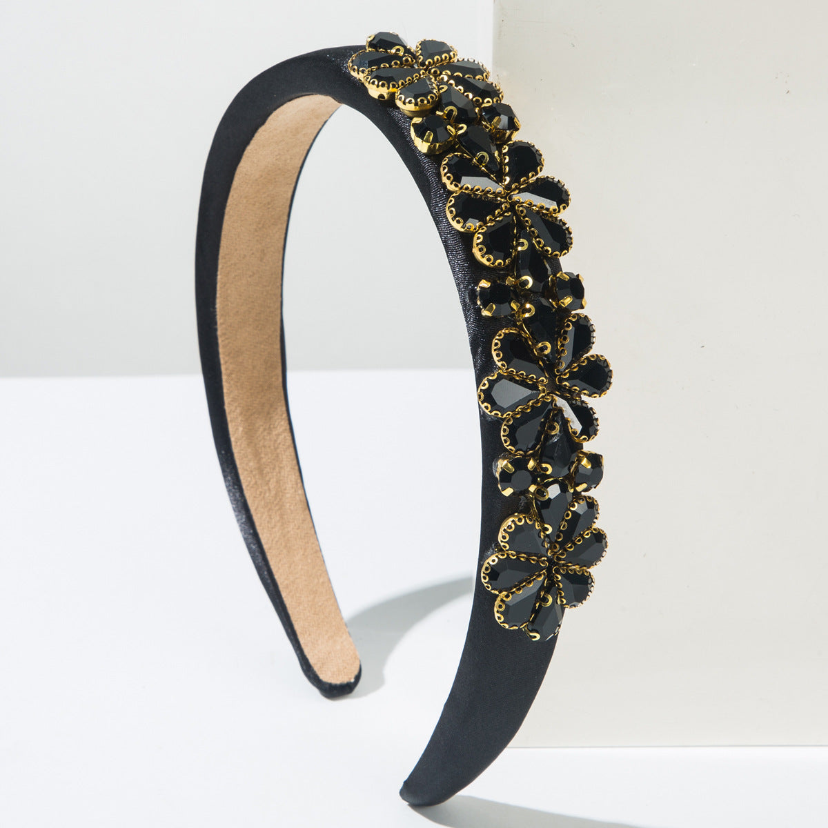 鋯石復古髮箍－粉色款細節1｜https://igowo.tw/