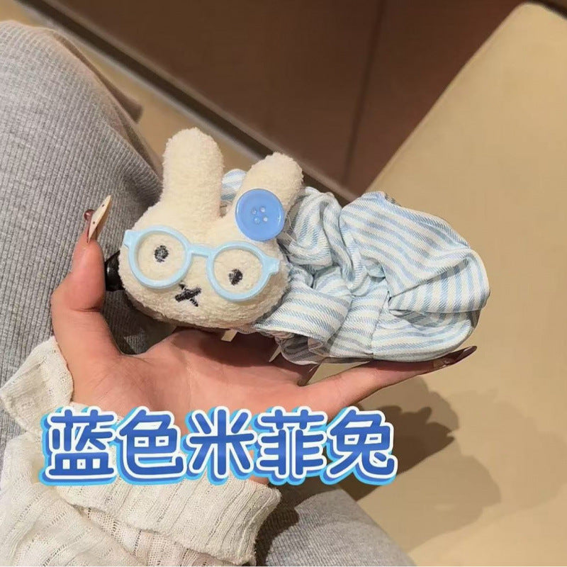 波點簡約髮夾－白色款細節2｜https://igowo.tw/
