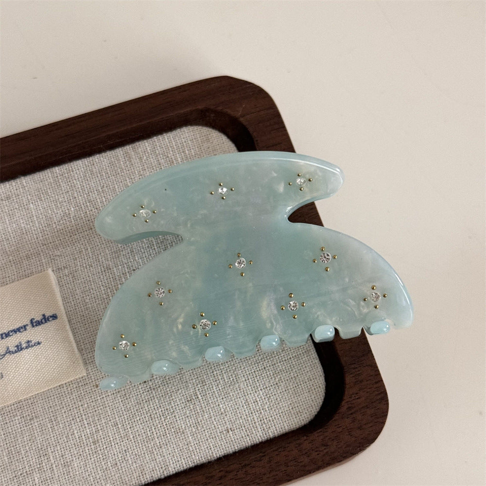 醋酸板材鋯石鯊魚夾－細節特寫5｜https://igowo.tw/