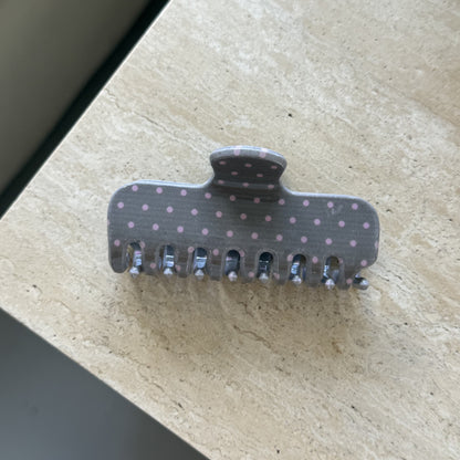 格紋方形髮夾