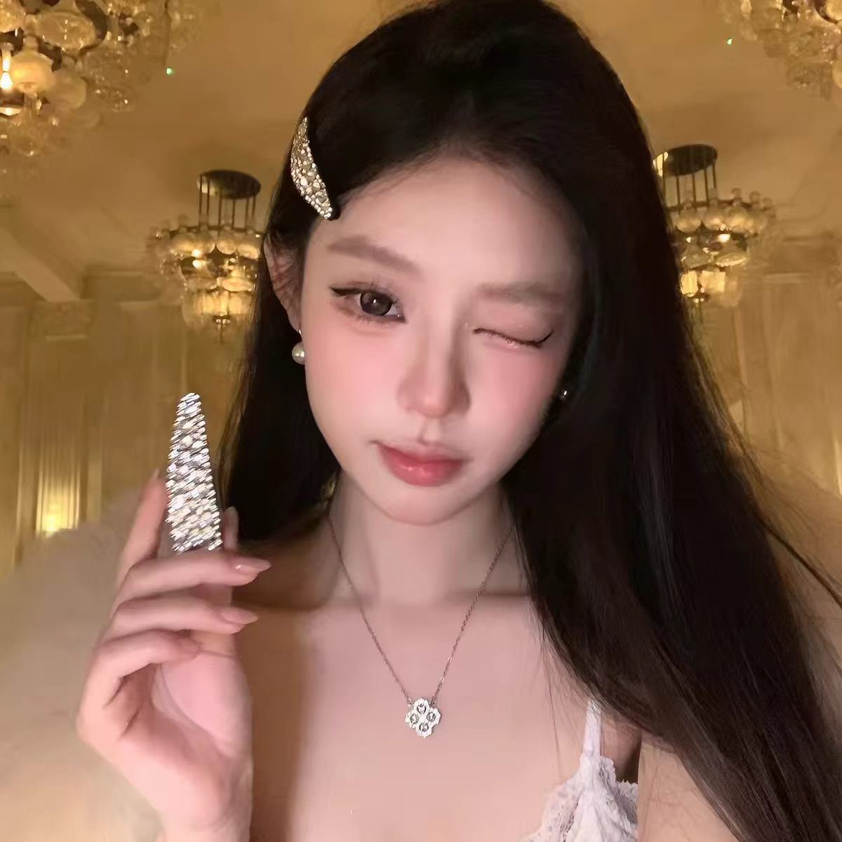 水滴簡約髮夾－商品主圖｜https://igowo.tw/