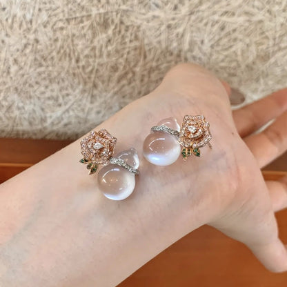 鋯石葫蘆花朵復古項鍊－第二視角實拍｜https://igowo.tw/