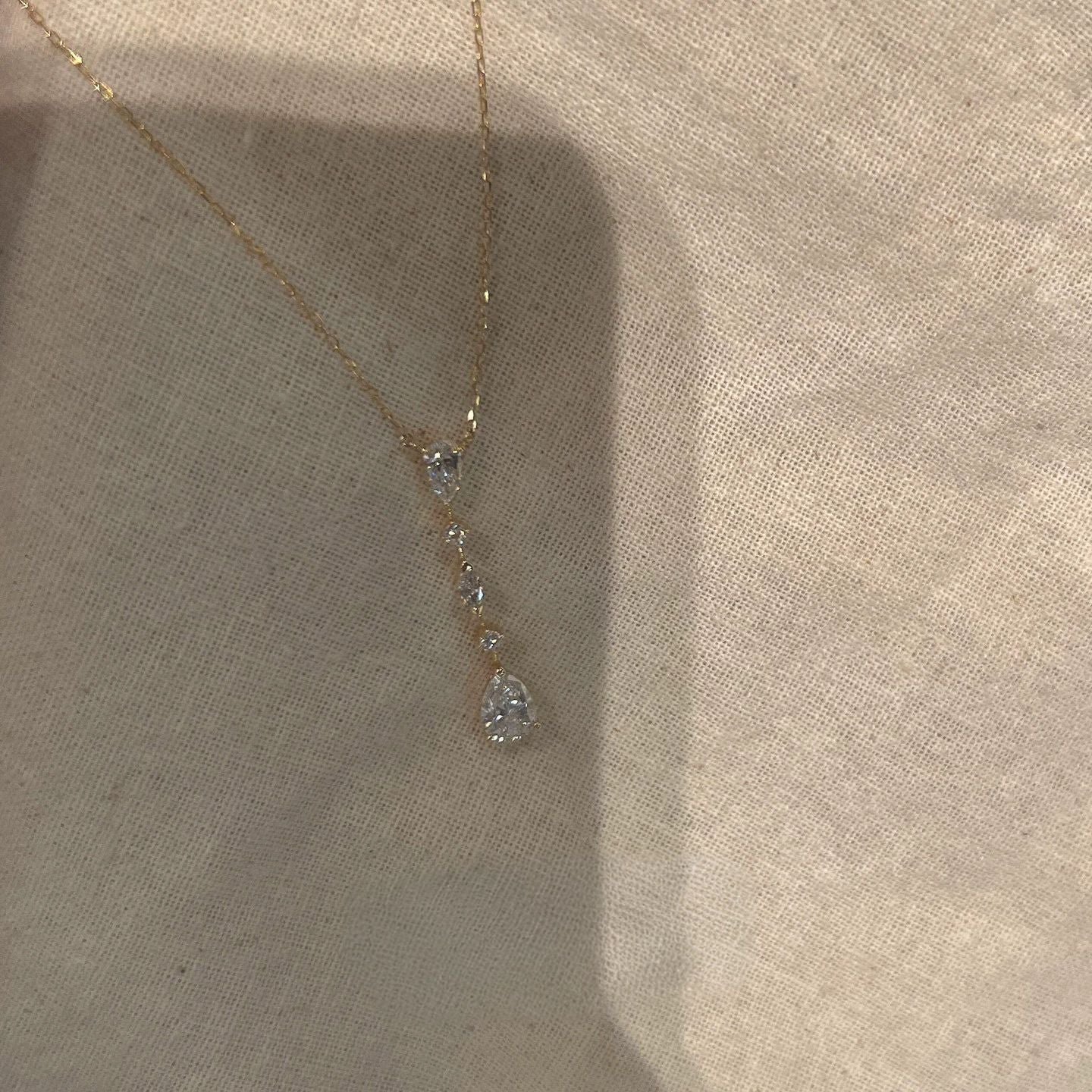 水滴流蘇簡約項鍊