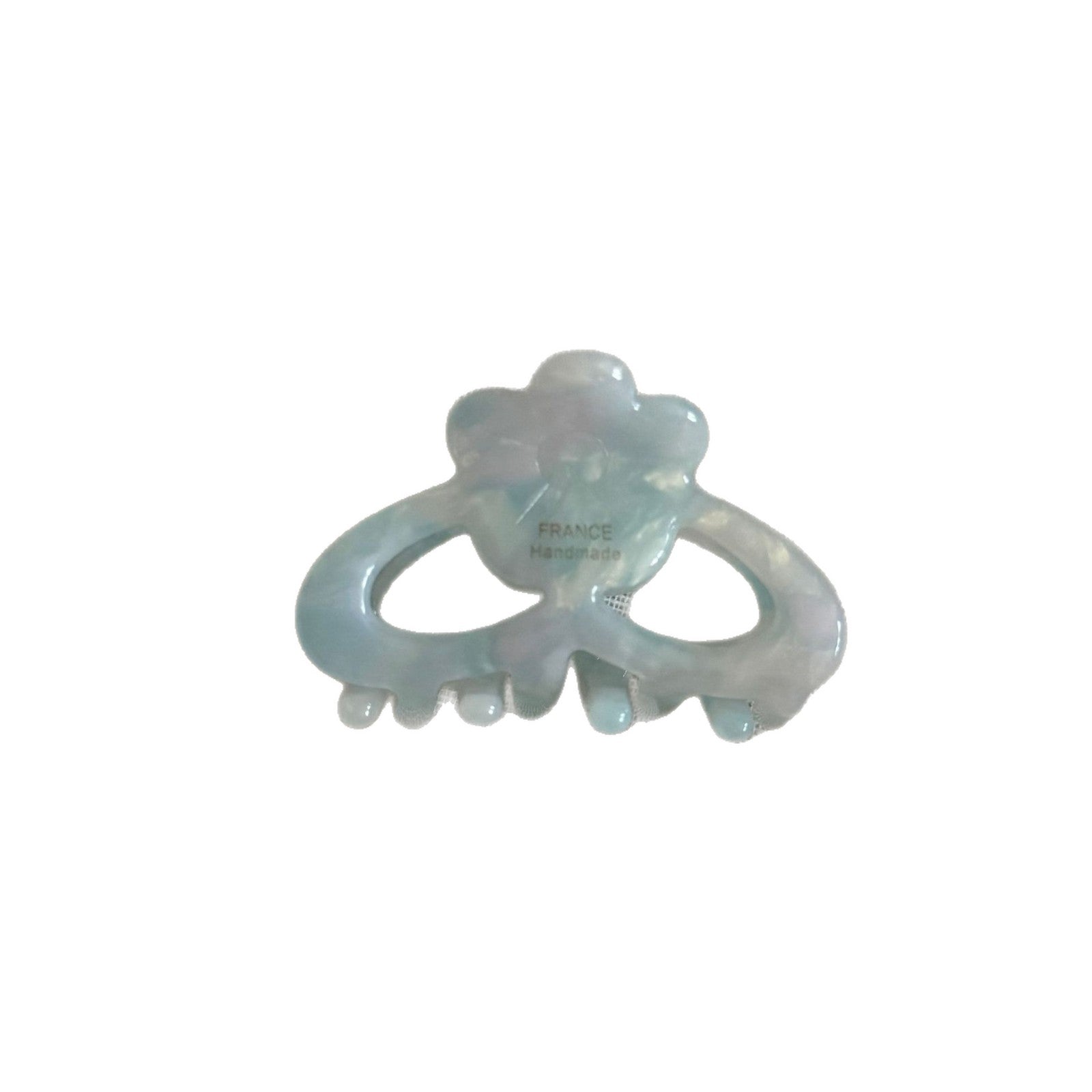 醋酸板材花朵鯊魚夾－粉色款細節｜https://igowo.tw/