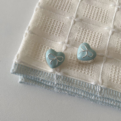 琺瑯蝴蝶結簡約耳環