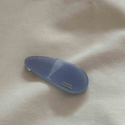 彩色醋酸板材水滴髮夾－薄荷綠棕彩款細節｜https://igowo.tw/