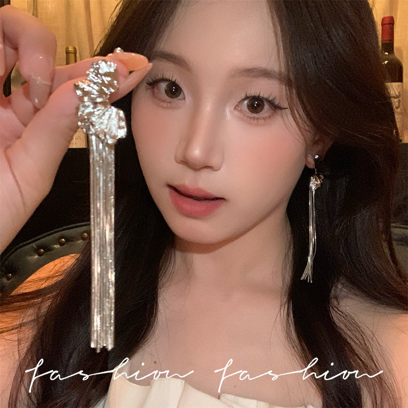 復古花朵長款耳環