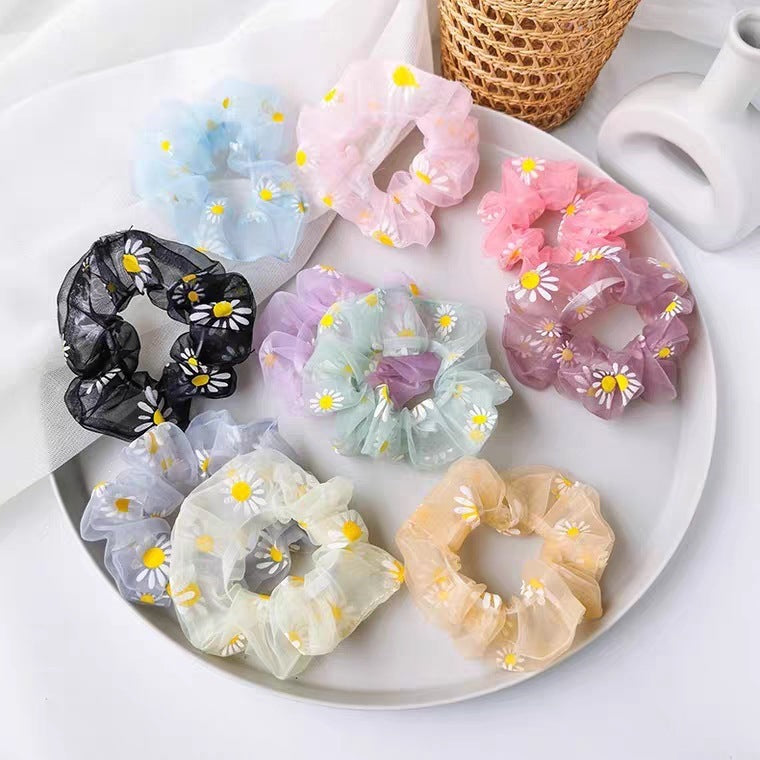 網紗雛菊復古髮圈－商品主圖｜https://igowo.tw/