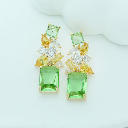 S925鋯石花朵耳環－商品主圖｜https://igowo.tw/