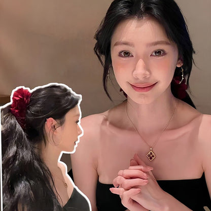 花朵簡約髮夾－花朵香蕉夾-黃色款細節｜https://igowo.tw/