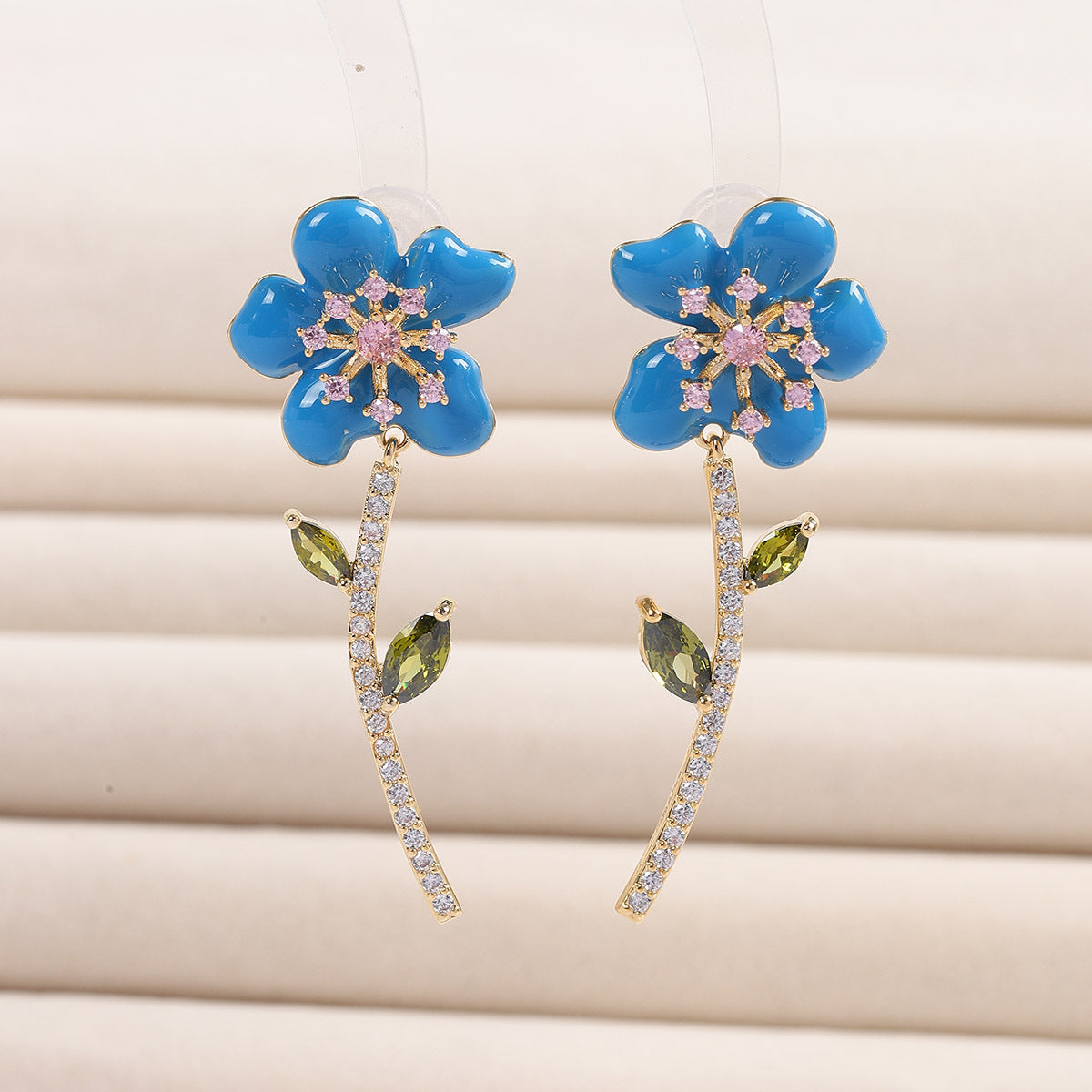 S925花朵流蘇耳環－商品主圖｜https://igowo.tw/