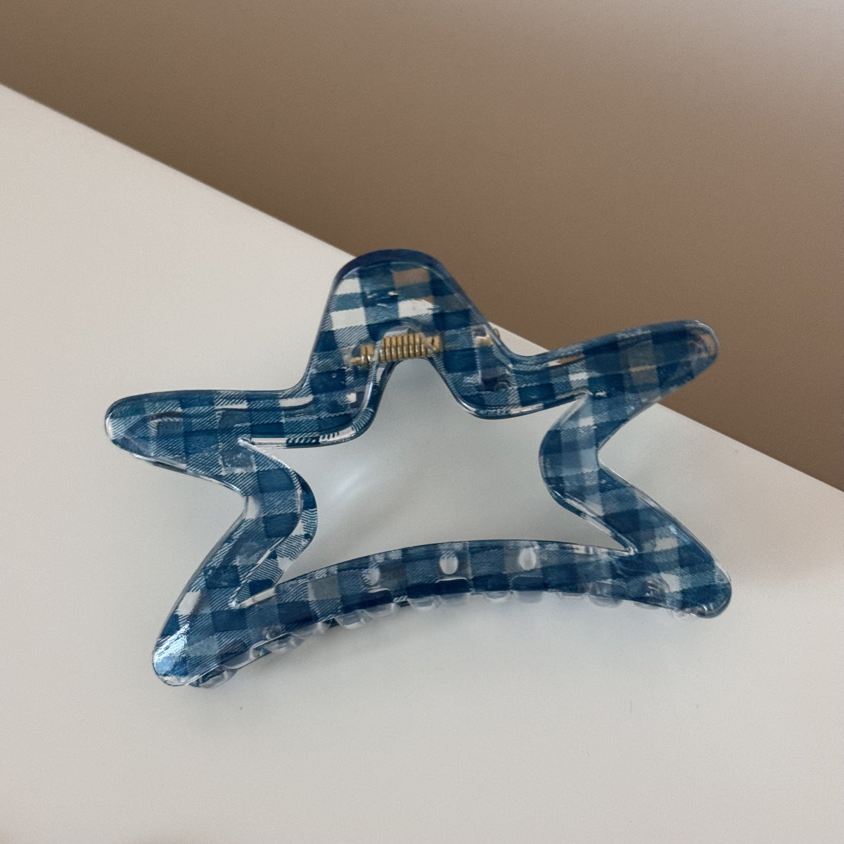 格紋簡約鯊魚夾