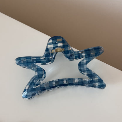 格紋簡約鯊魚夾