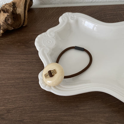 鈕扣簡約髮圈