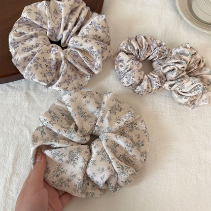 碎花大腸圈髮圈－紫碎花-大號款細節｜https://igowo.tw/