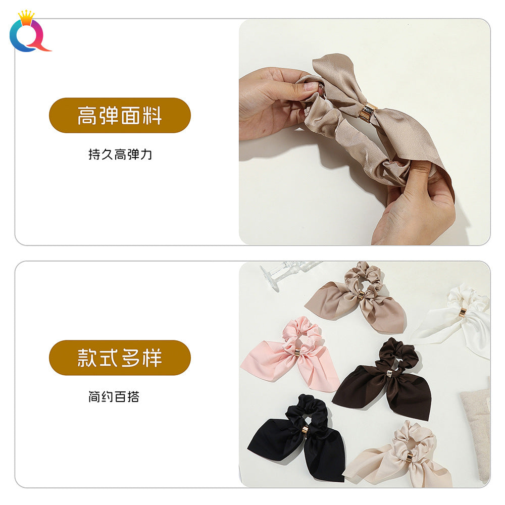 緞帶蝴蝶結大腸圈髮圈－第二視角實拍｜https://igowo.tw/