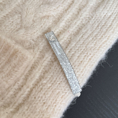 鋯石格紋愛心髮夾
