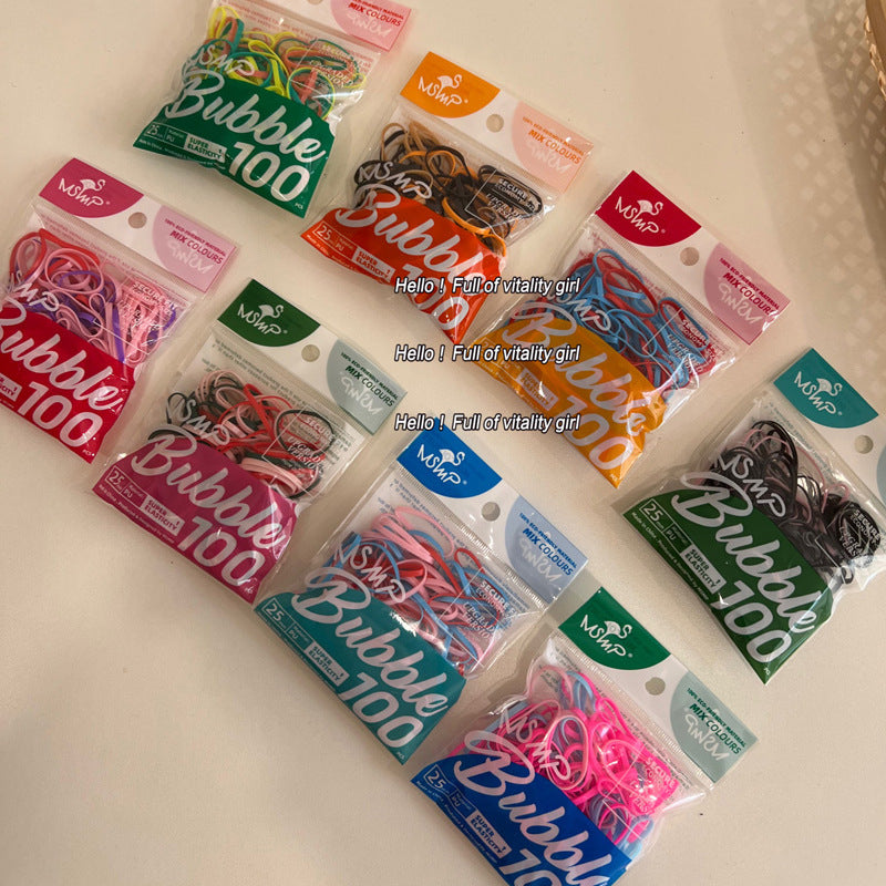 繽紛彈力繩扭紋髮圈－商品主圖｜https://igowo.tw/