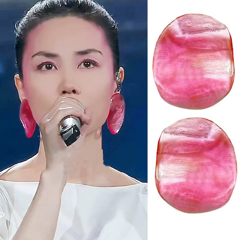 王菲春晚同款耳環耳飾氣質女高級感潮2026蝦片耳釘小眾時尚法式潮