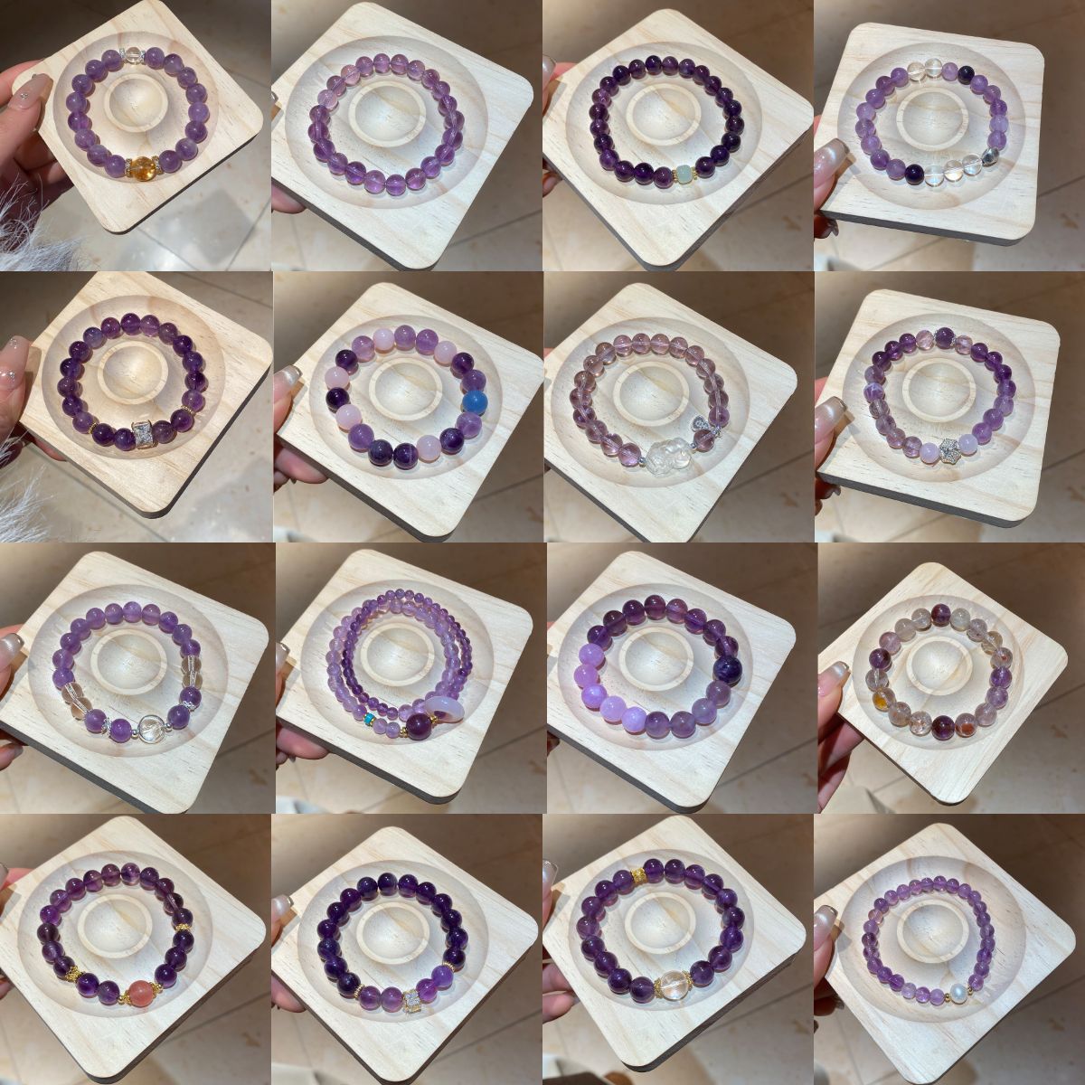 紫水晶蛇形纏繞串珠手鏈新中式復古百搭手串小眾氣質設計感手飾女