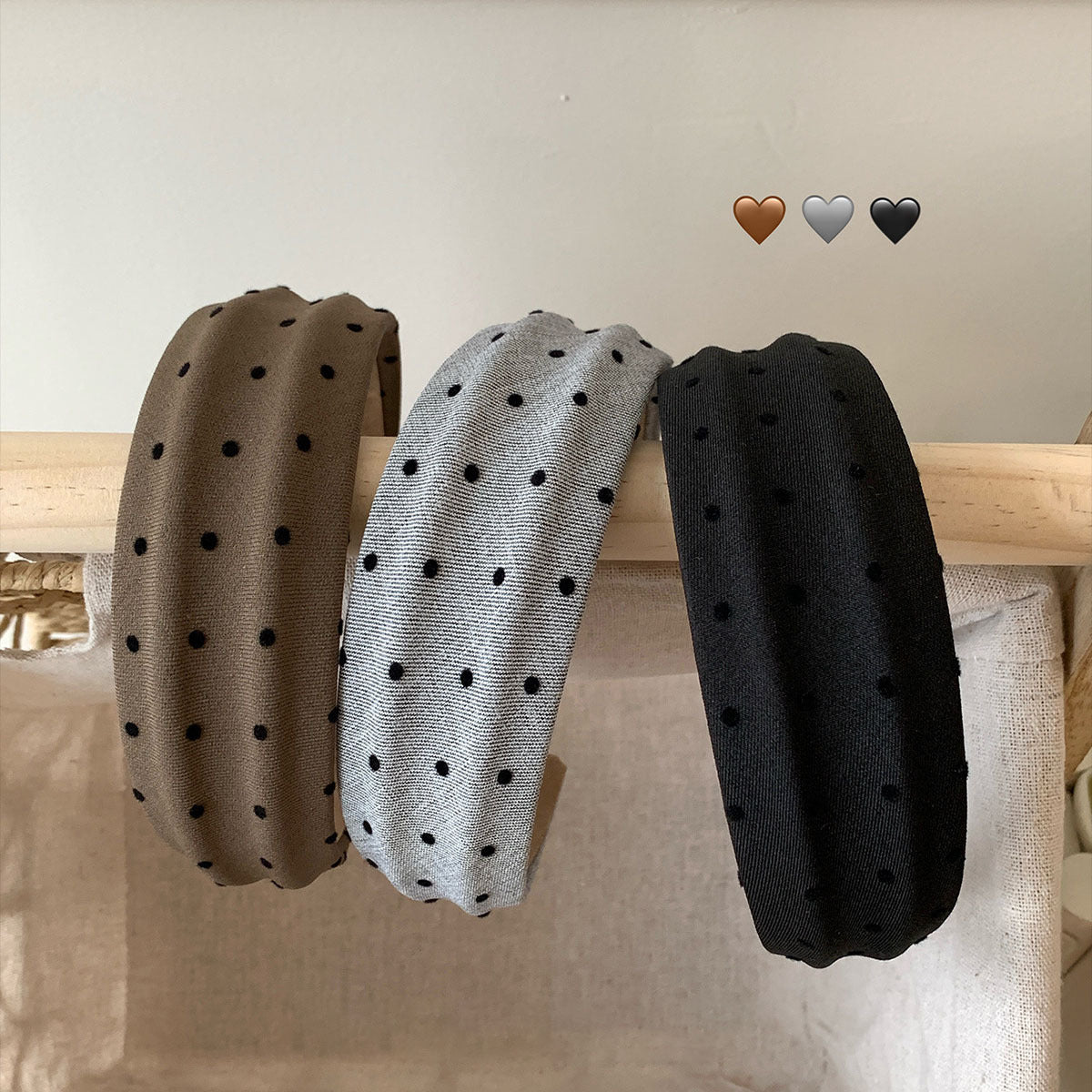 波點復古髮箍－商品主圖｜https://igowo.tw/