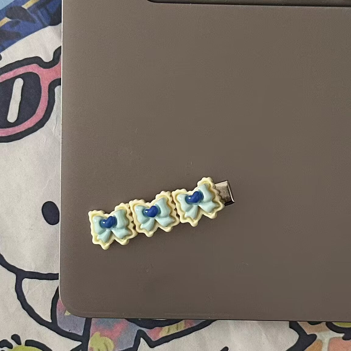 藍色領結簡約髮夾