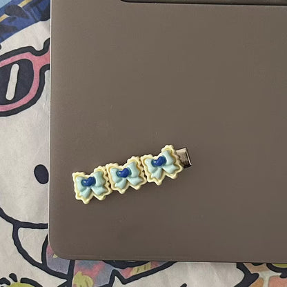藍色領結簡約髮夾