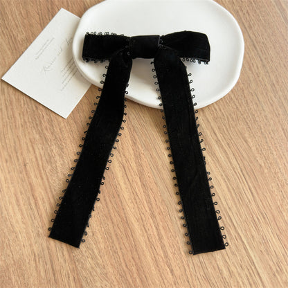 緞帶蝴蝶結長版髮夾