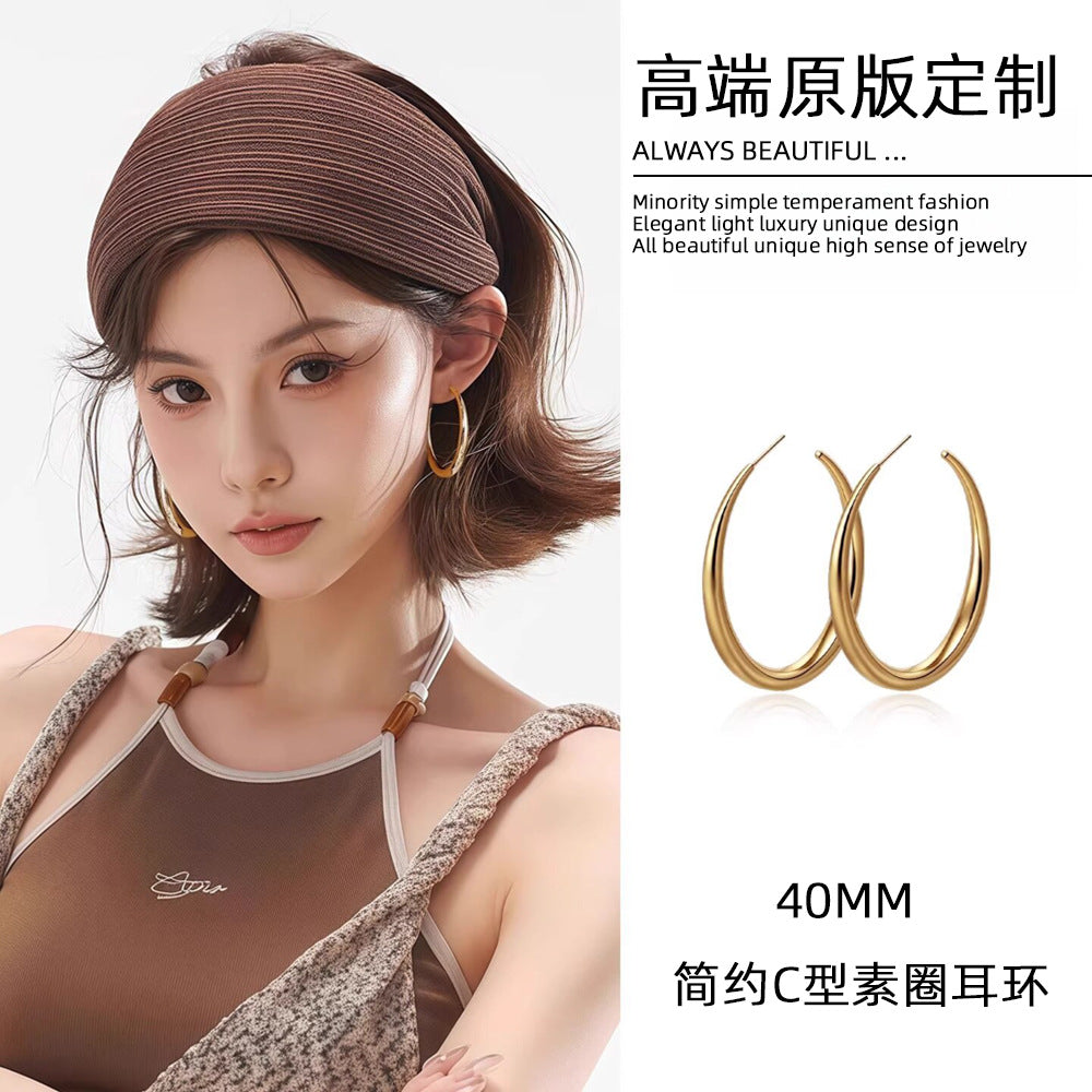 圓圈誇張耳環－細節特寫8｜https://igowo.tw/