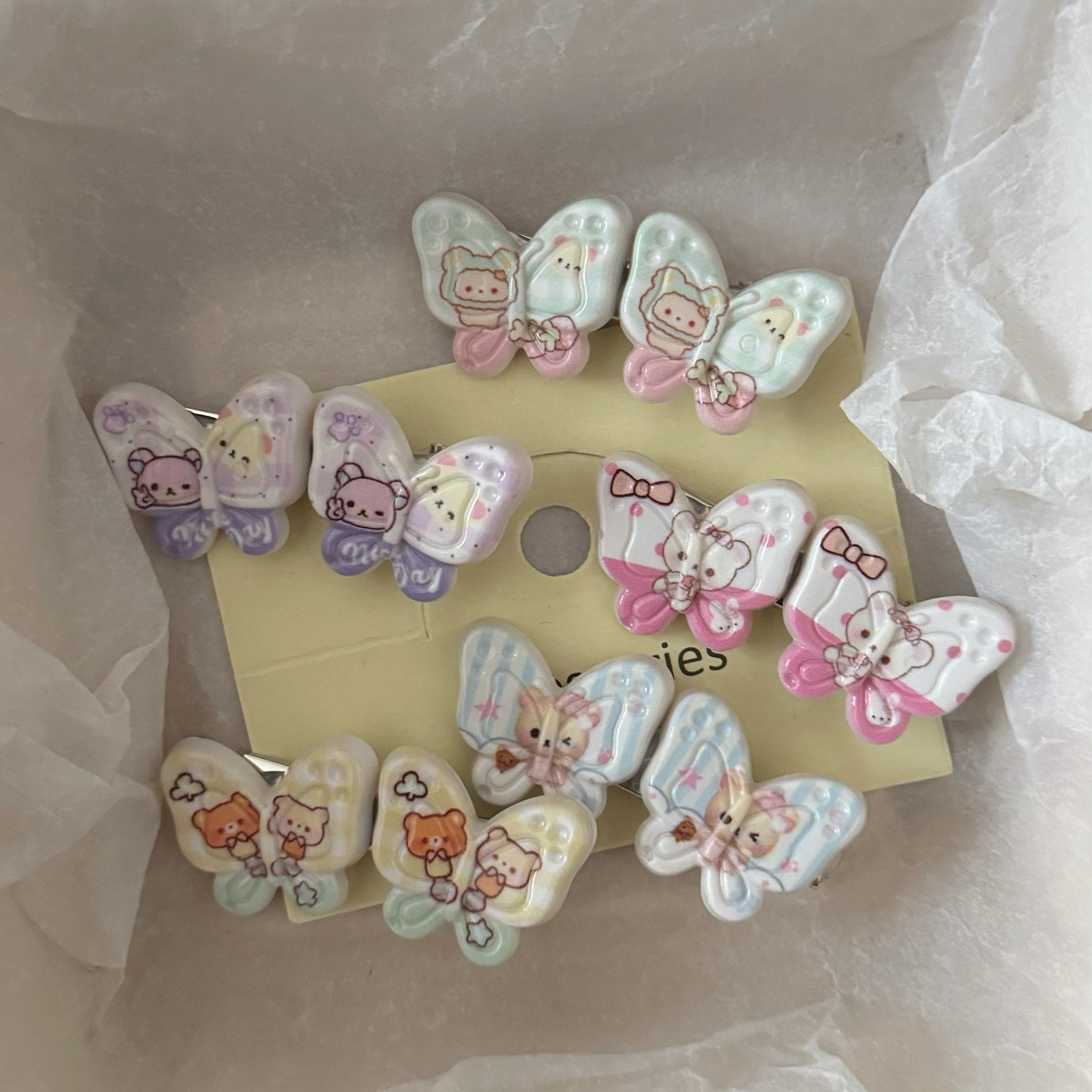 繽紛小熊蝴蝶髮夾－商品主圖｜https://igowo.tw/
