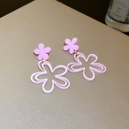 水晶水滴不對稱耳環