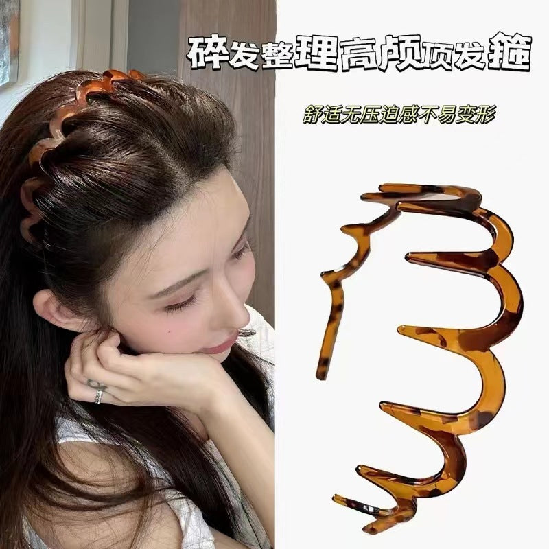 黑色波浪髮箍－商品主圖｜https://igowo.tw/