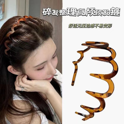 黑色波浪髮箍－商品主圖｜https://igowo.tw/