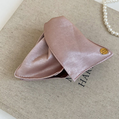 亞克力珍珠格紋三角蝴蝶結紐扣發抓時尚簡約鯊魚夾后腦勺盤發發飾