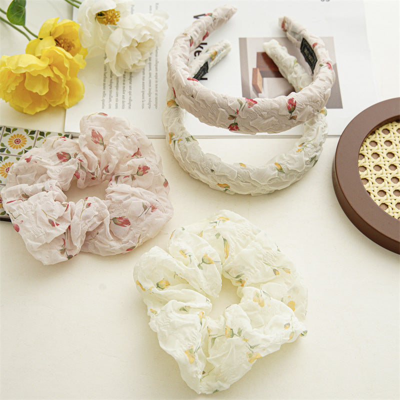 碎花簡約髮箍－商品主圖｜https://igowo.tw/
