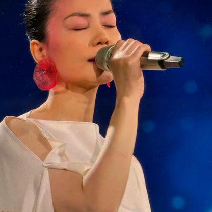 王菲春晚同款耳環耳飾氣質女高級感潮2026蝦片耳釘小眾時尚法式潮