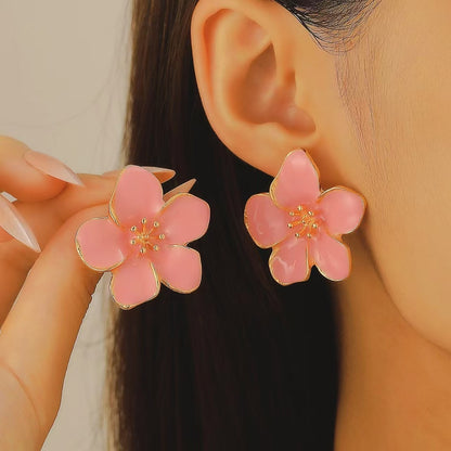 琺瑯花朵耳環－細節特寫19｜https://igowo.tw/