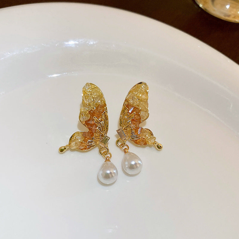 貓眼石水滴復古耳環