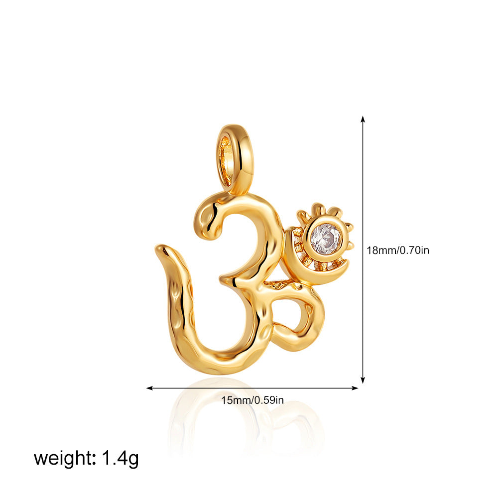 金色鋯石眼睛墜飾項鍊－細節特寫17｜https://igowo.tw/
