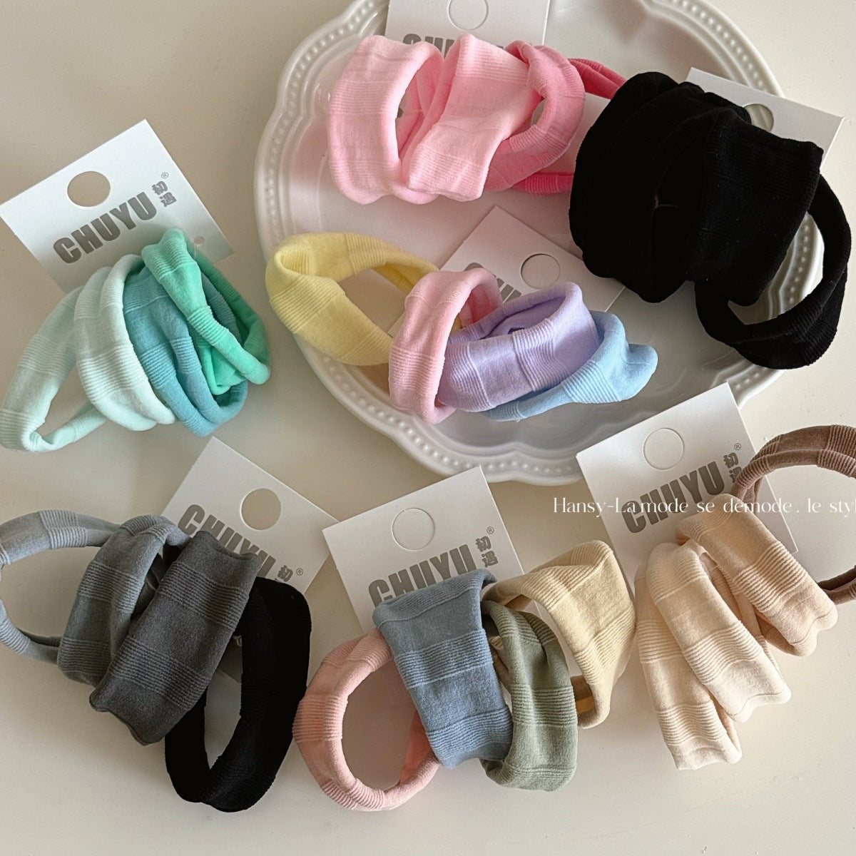 彩色彈力繩髮圈－商品主圖｜https://igowo.tw/